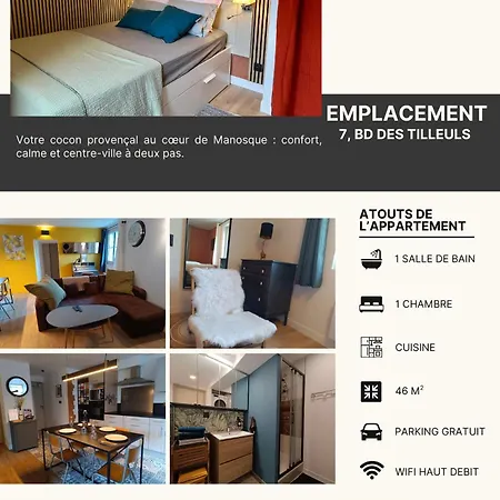 L'escapade Manosquine - Parking Inclus Apartment